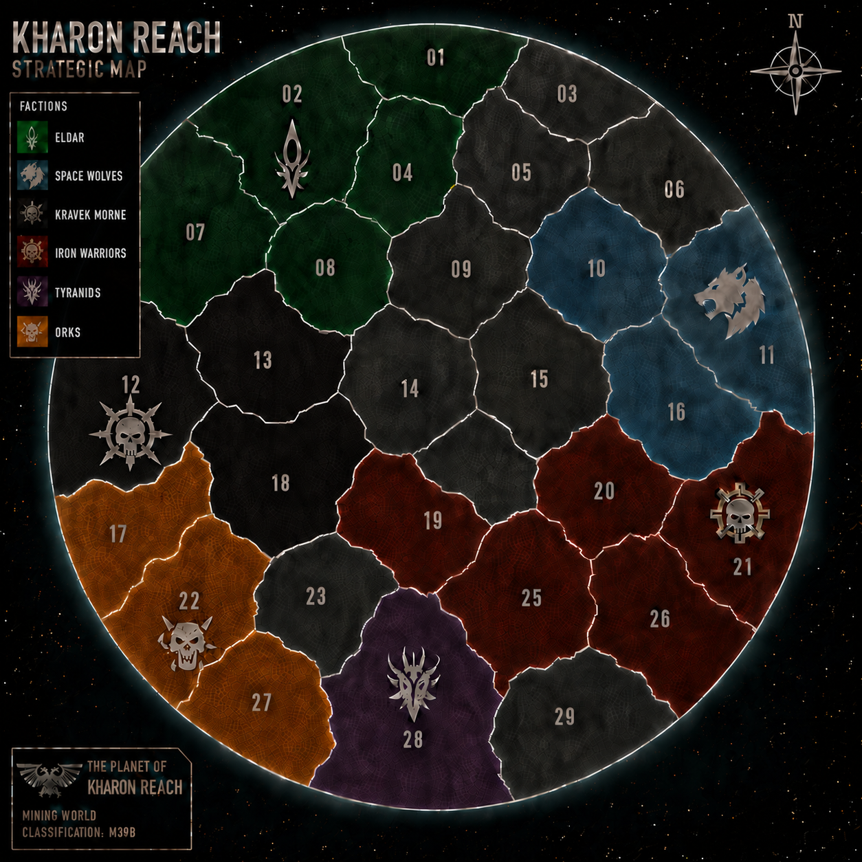 Campaign map September - Kravek Morne seizes Sectors 13 and 18