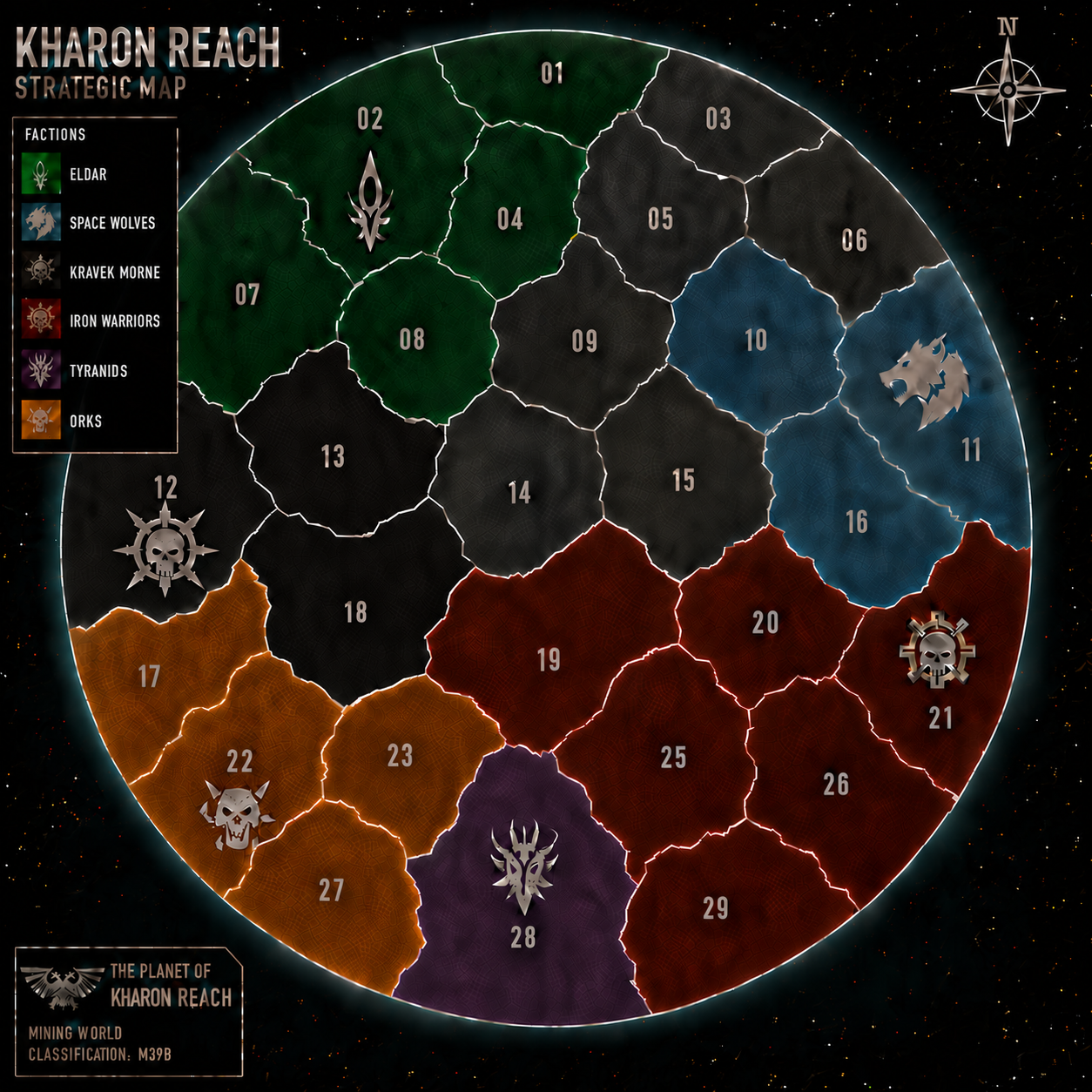 Campaign map late September - Iron Warriors and Orks both claim ground after a mutually destructive battle
